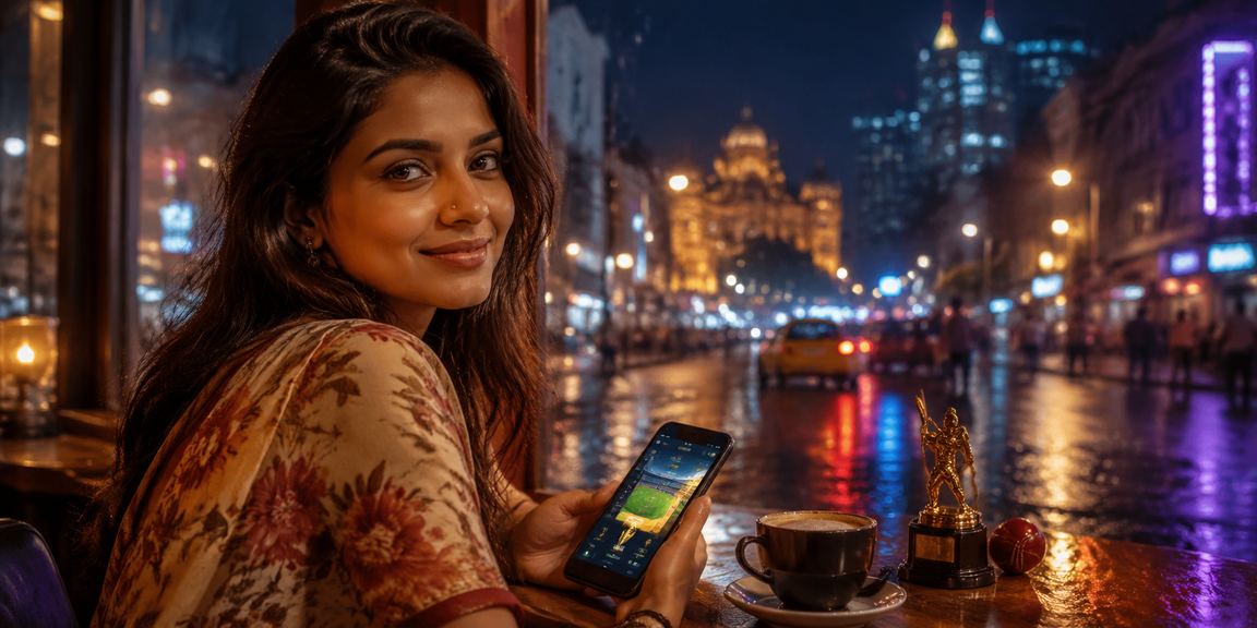 Player logging into mobile cricket betting app